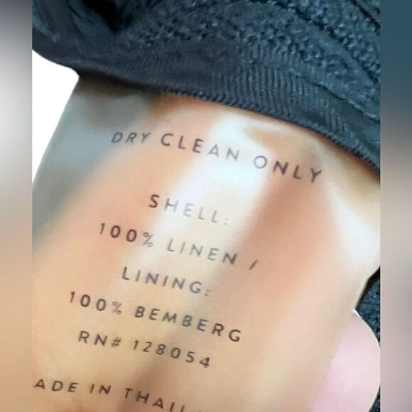 AYR BLACK OPEN FRONT 100% LINEN BLAZER SIZE 8 or 10 - Picture 7 of 10